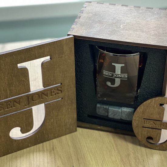 Personalized Whiskey Glasses, Whiskey Stones, Fathers Gift, Bourbon Glasses, Christmas gift, Birthday Gift, Groomsman Gift, Drinking Glasses