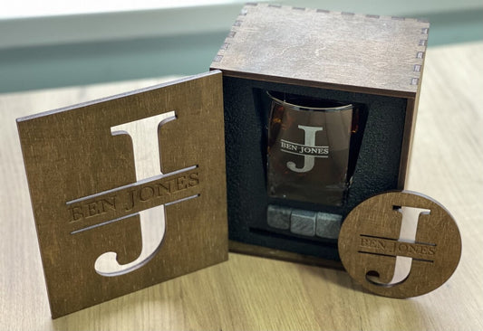 Personalized Whiskey Glasses, Whiskey Stones, Fathers Gift, Bourbon Glasses, Christmas gift, Birthday Gift, Groomsman Gift, Drinking Glasses