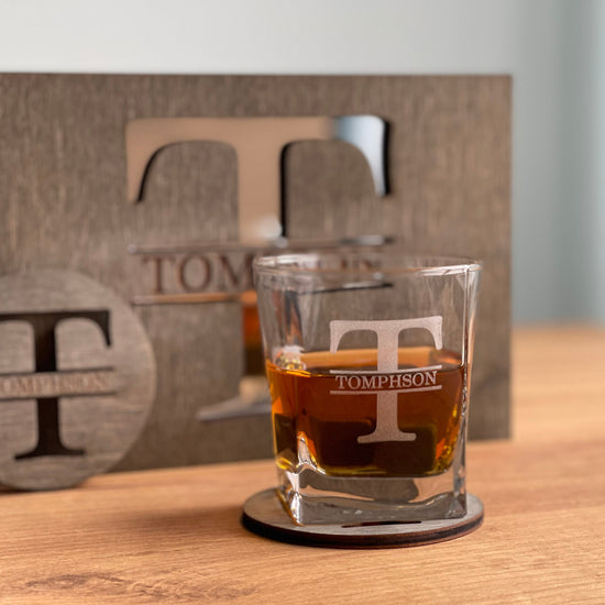 Father's Gift, Personalized Gift for Him, Bourbon Glass Set, Whiskey Glasses with Whiskey Stones, Bourbon Glasses, Engraved Whiskey Glasses