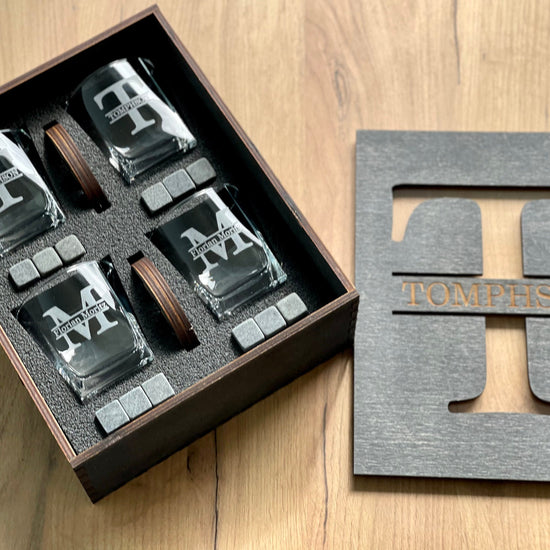 Groomsman Gift | Whiskey Glasses for Groomsmen | Fathers Gift | WEDDING GIFT - GLASS Set | Bourbon Glasses | Christmas GIft | Gift- Glasses
