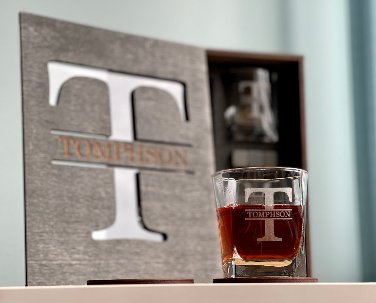 Groomsman Gift | Whiskey Glasses for Groomsmen | Fathers Gift | WEDDING GIFT - GLASS Set | Bourbon Glasses | Christmas GIft | Gift- Glasses