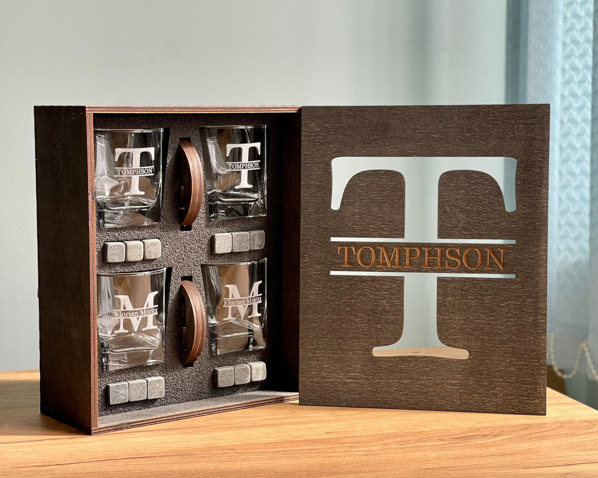 Groomsman Gift | Whiskey Glasses for Groomsmen | Fathers Gift | WEDDING GIFT - GLASS Set | Bourbon Glasses | Christmas GIft | Gift- Glasses