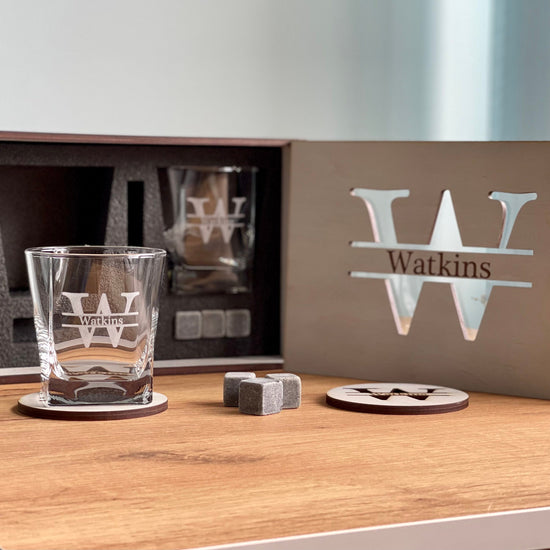 Whiskey Glasses With Whiskey Stones, Whiskey Set, Groomsmen Gift, Gift For Friend, Husband Gift, Custom Logo WhisKey Glasses, Glass Set