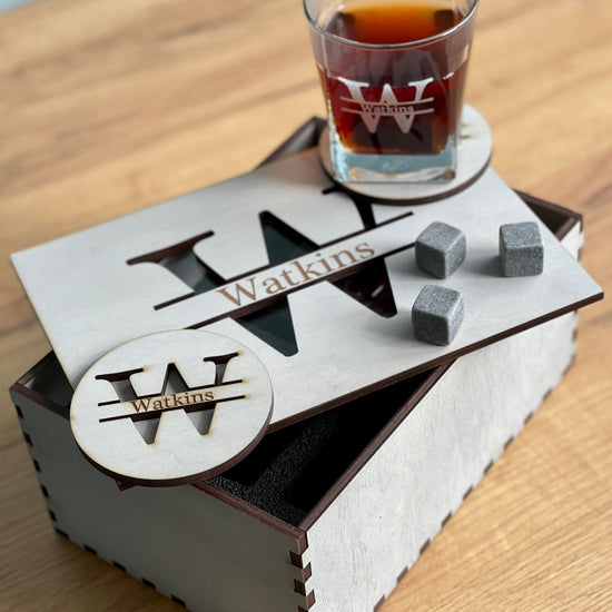 Whiskey Glasses With Whiskey Stones, Whiskey Set, Groomsmen Gift, Gift For Friend, Husband Gift, Custom Logo WhisKey Glasses, Glass Set