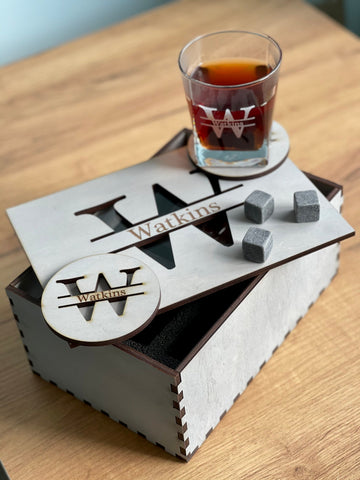 Whiskey Glasses With Whiskey Stones, Whiskey Set, Groomsmen Gift, Gift For Friend, Husband Gift, Custom Logo WhisKey Glasses, Glass Set