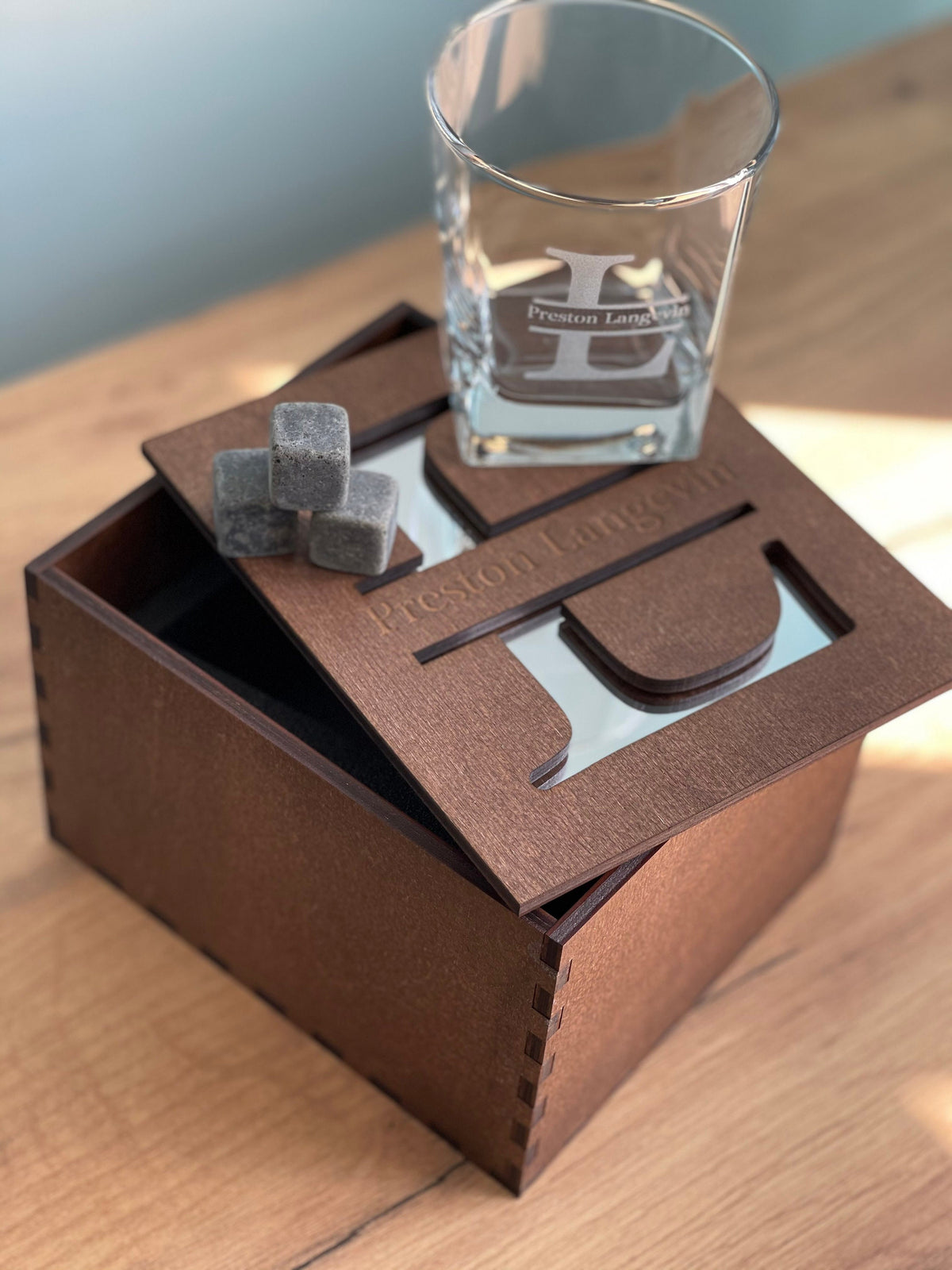 Gift for Him, Whiskey Glasses, Gold Acrylic Cover, Whiskey Stones, Groomsmen Gift, Bestman Gift, Fathers Gift, Bourbon Glasses, Glass Set