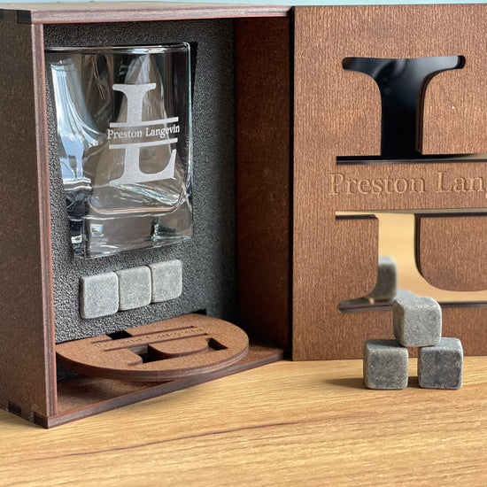 Gift for Him, Whiskey Glasses, Gold Acrylic Cover, Whiskey Stones, Groomsmen Gift, Bestman Gift, Fathers Gift, Bourbon Glasses, Glass Set