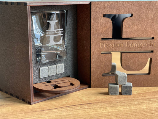 Gift for Him, Whiskey Glasses, Gold Acrylic Cover, Whiskey Stones, Groomsmen Gift, Bestman Gift, Fathers Gift, Bourbon Glasses, Glass Set