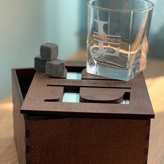 Gift for Him, Whiskey Glasses, Gold Acrylic Cover, Whiskey Stones, Groomsmen Gift, Bestman Gift, Fathers Gift, Bourbon Glasses, Glass Set