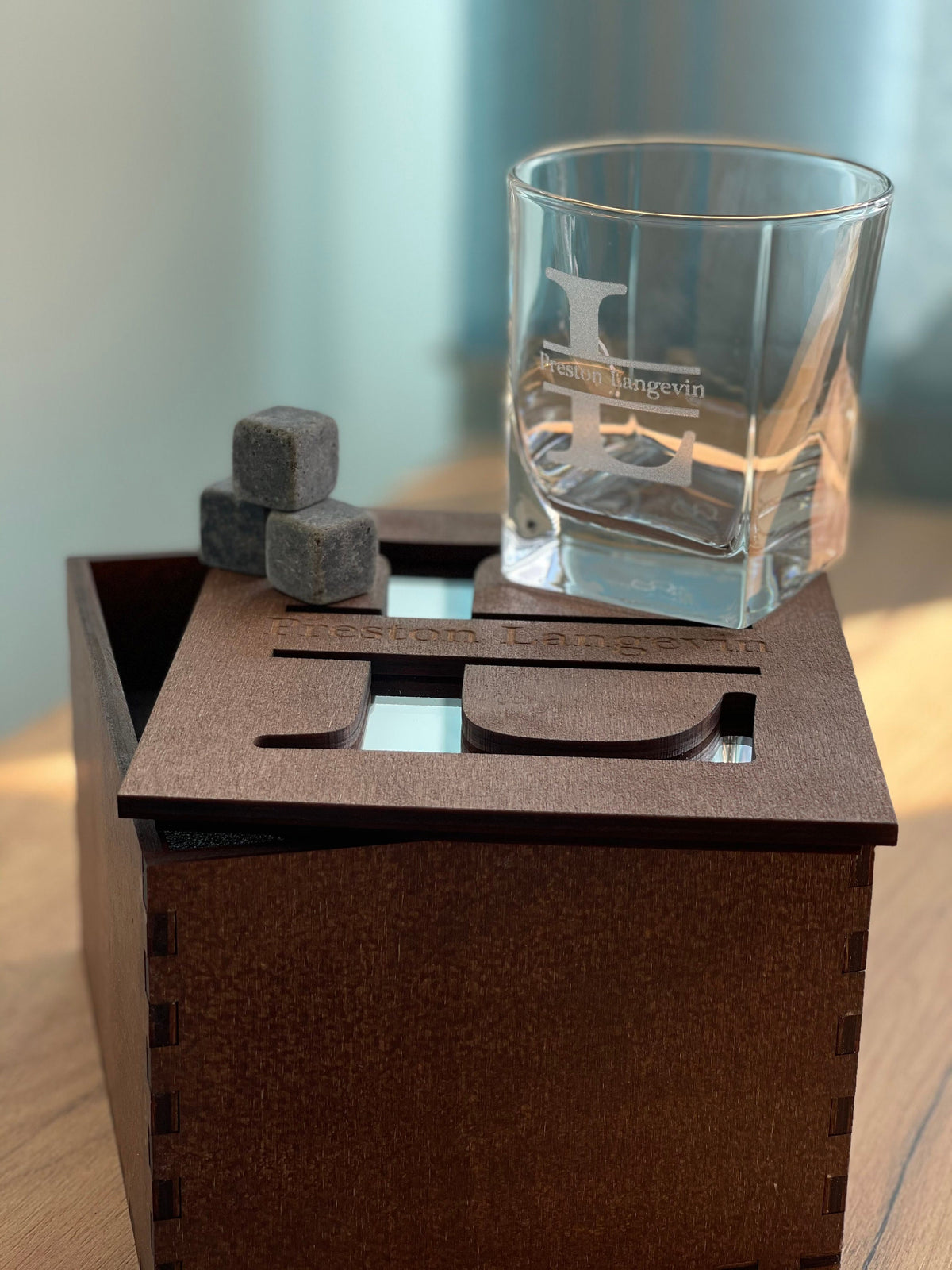 Gift for Him, Whiskey Glasses, Gold Acrylic Cover, Whiskey Stones, Groomsmen Gift, Bestman Gift, Fathers Gift, Bourbon Glasses, Glass Set