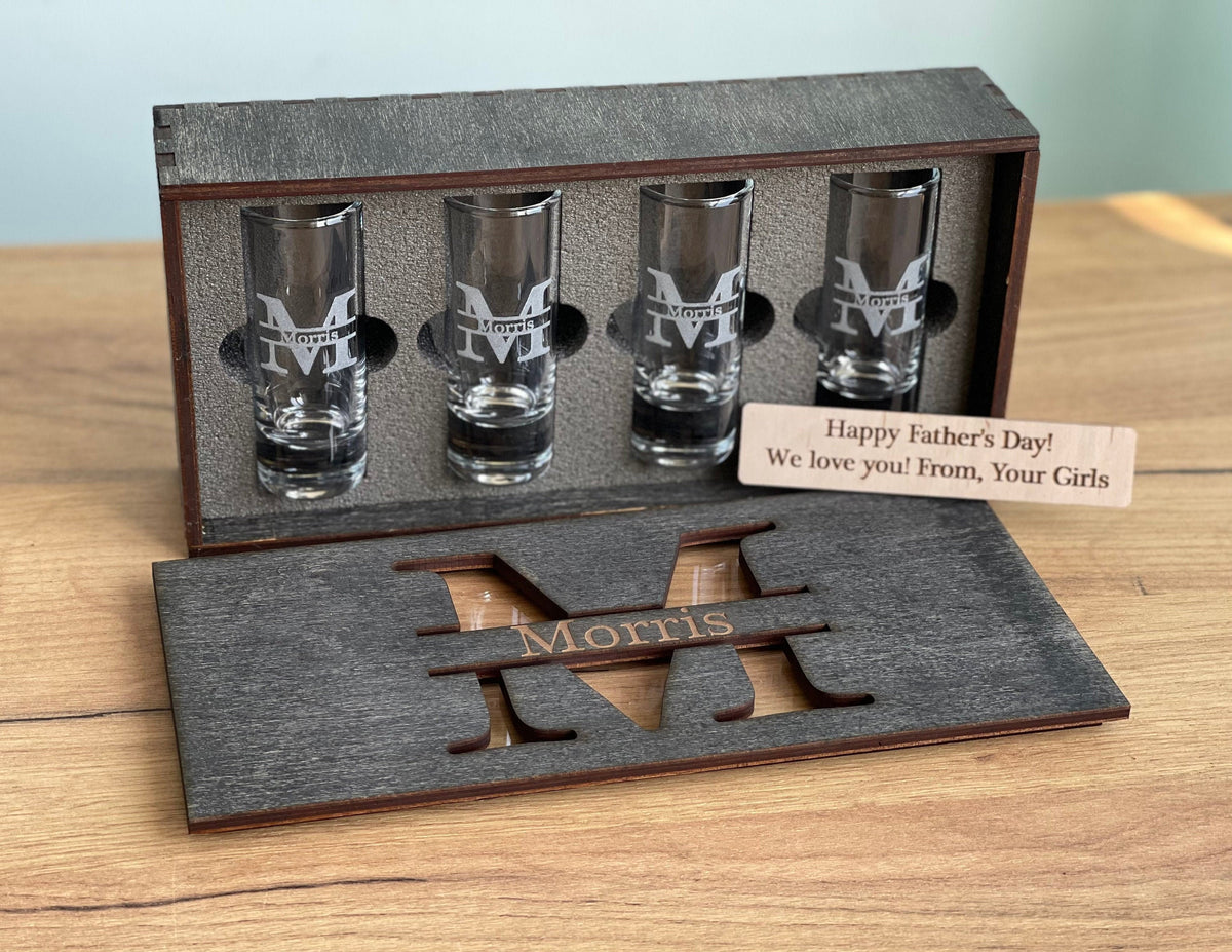 Shot Glasses, Tequila Glasses, Custom Shot Glasses, Vodka Glasses, Personalized Vodka Glass Set, Gift for Father, Christmas Gift, Mans Gift