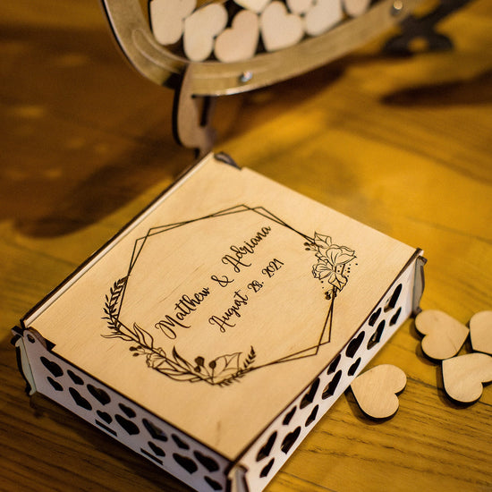 Wedding Guest Book Alternative, Mason Jar Guest Book, Hearts Sign Guest Book, Wedding Decor, Anniversary gift, Mason Jar GuestBook, Drop Box