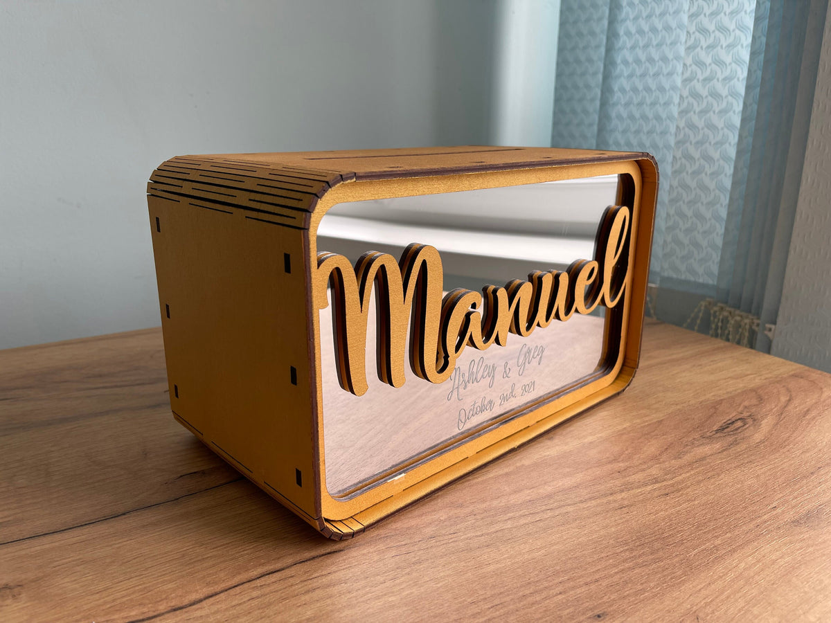 Wedding Cash Gift Box, Personalized Wooden Card Box, Elegant Wedding Money Holder, Custom Wedding Card Box, Wedding Reception Decor