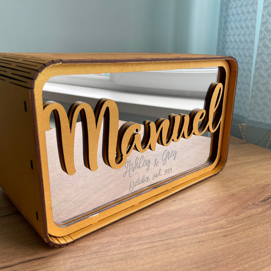 Wedding Cash Gift Box, Personalized Wooden Card Box, Elegant Wedding Money Holder, Custom Wedding Card Box, Wedding Reception Decor