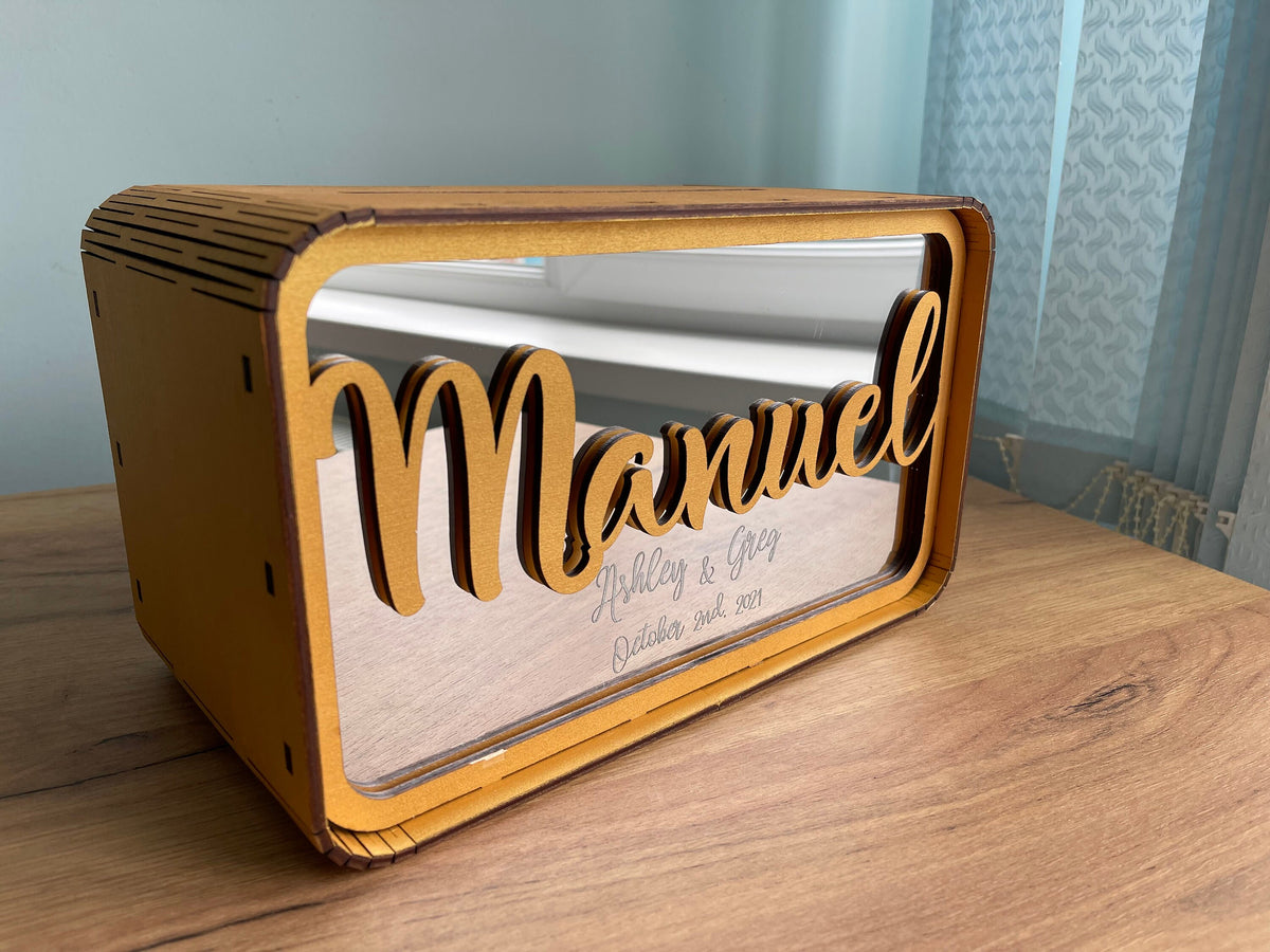 Wedding Cash Gift Box, Personalized Wooden Card Box, Elegant Wedding Money Holder, Custom Wedding Card Box, Wedding Reception Decor