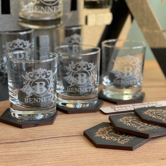 Whiskey Decanter Set, Christmas Gift, Whiskey Stones, Bourbon Decanter Set, Whiskey Glasses, Fathers Gift, Gift fo Him, Personalized Glasses