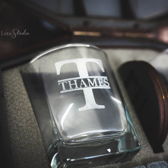 Personalized Whiskey Glass Set, Barrel Gift Box, Engraved Whiskey Glasses, Custom Father's Day Gift, Birthday Gift for Him