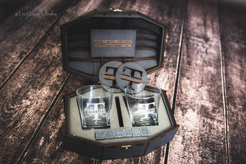 Personalized Whiskey Glass Set, Barrel Gift Box, Engraved Whiskey Glasses, Custom Father's Day Gift, Birthday Gift for Him