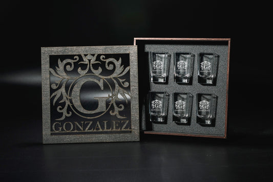 SHOT GLASSES, Father's Gift, Tequila Shot Glasses, Custom Shot Glasses, Husband Gift, Anniversary Gift, Christmas Gift, Square Shot Glasses