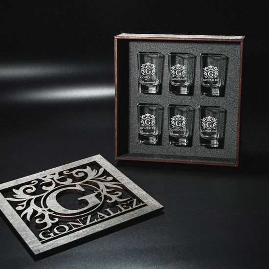 SHOT GLASSES, Father's Gift, Tequila Shot Glasses, Custom Shot Glasses, Husband Gift, Anniversary Gift, Christmas Gift, Square Shot Glasses