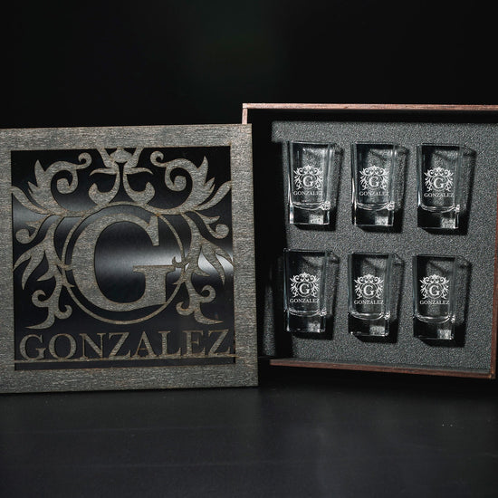 SHOT GLASSES, Father's Gift, Tequila Shot Glasses, Custom Shot Glasses, Husband Gift, Anniversary Gift, Christmas Gift, Square Shot Glasses