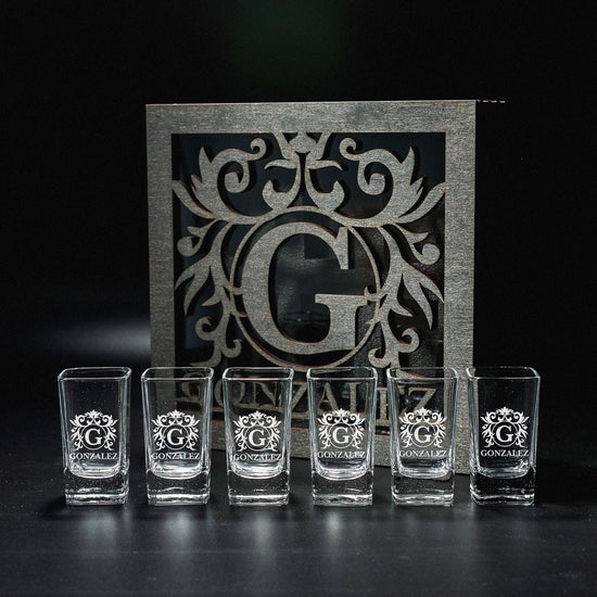 SHOT GLASSES, Father's Gift, Tequila Shot Glasses, Custom Shot Glasses, Husband Gift, Anniversary Gift, Christmas Gift, Square Shot Glasses