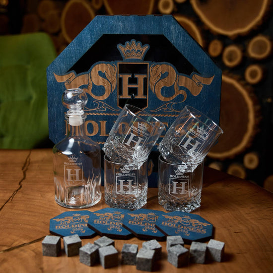 Glass Decanter, Whiskey Decanter Set, Custom Whiskey Glasses, Whiskey Gift, Bourbon Decanter Set, Personalized Whiskey, GLASS DECANTER SET