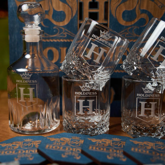 Glass Decanter, Whiskey Decanter Set, Custom Whiskey Glasses, Whiskey Gift, Bourbon Decanter Set, Personalized Whiskey, GLASS DECANTER SET