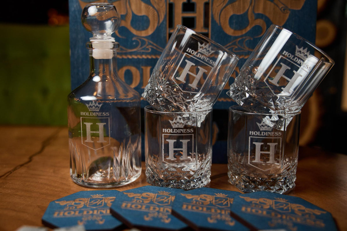 Glass Decanter, Whiskey Decanter Set, Custom Whiskey Glasses, Whiskey Gift, Bourbon Decanter Set, Personalized Whiskey, GLASS DECANTER SET