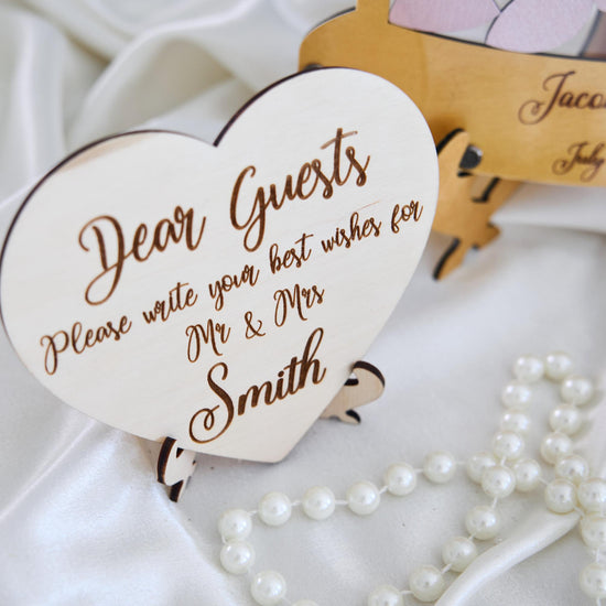 Rose Wedding Guest Book Alternative, Personalized Floral Guest Book, Glass Rose Guestbook, Wooden Wedding Sign In Book, Bridal Shower Gift