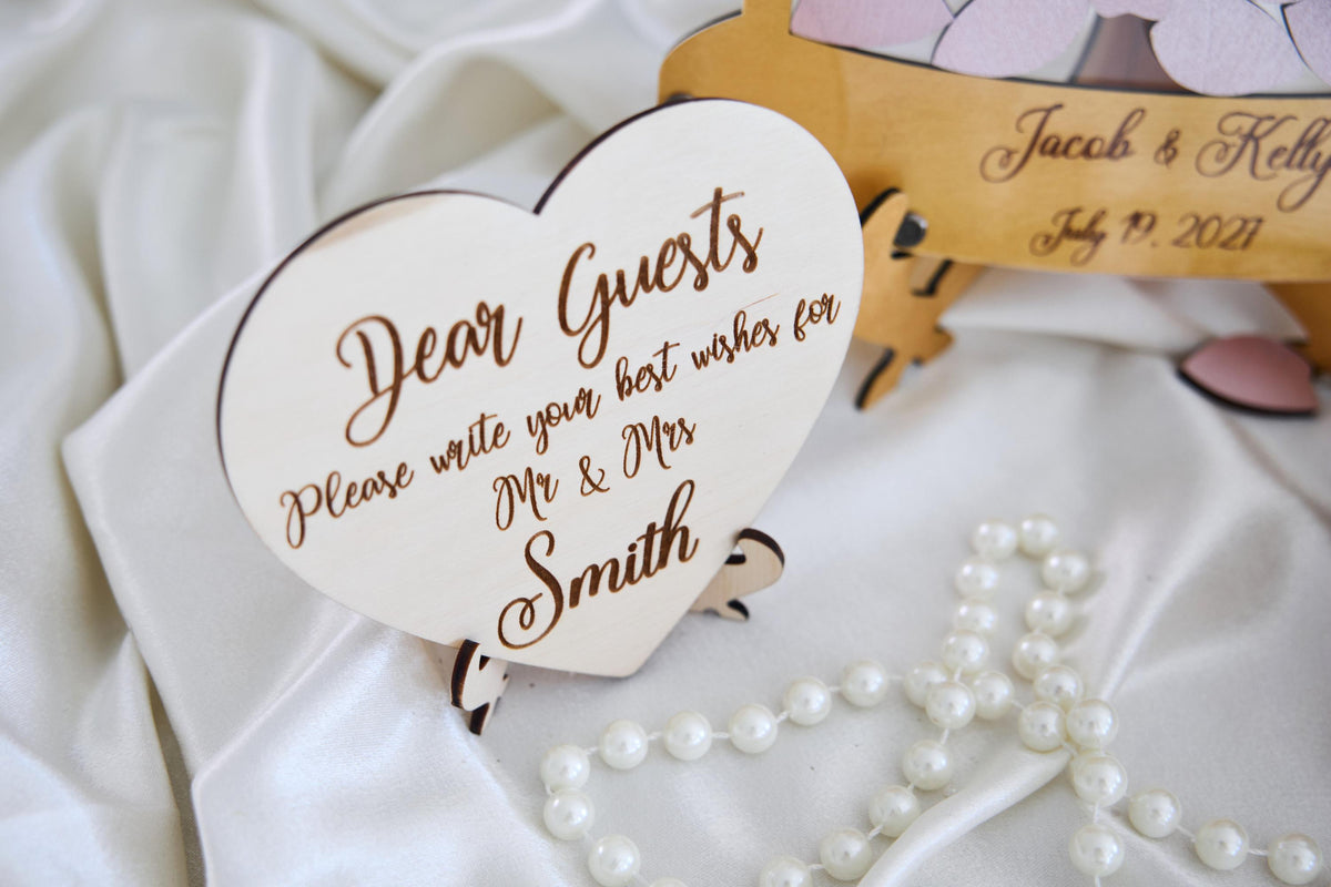 Rose Wedding Guest Book Alternative, Personalized Floral Guest Book, Glass Rose Guestbook, Wooden Wedding Sign In Book, Bridal Shower Gift