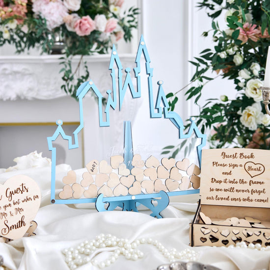 Castle Wedding Guest Book Alternative, Fairytale Guest Book, Personalized Wedding GuestBook, Princess Wedding Decor, Wedding Sign In Book