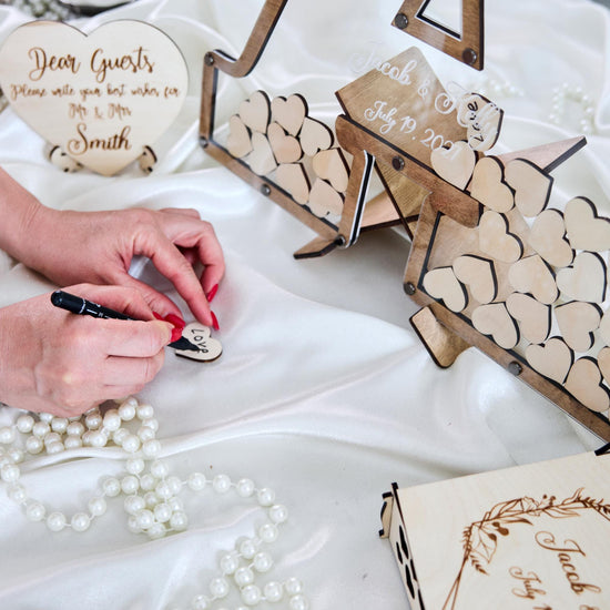 Personalized Letter Wedding Guest Book, Initial Guest Book Alternative, Wooden Wedding Guestbook, Custom Initial Sign In Book