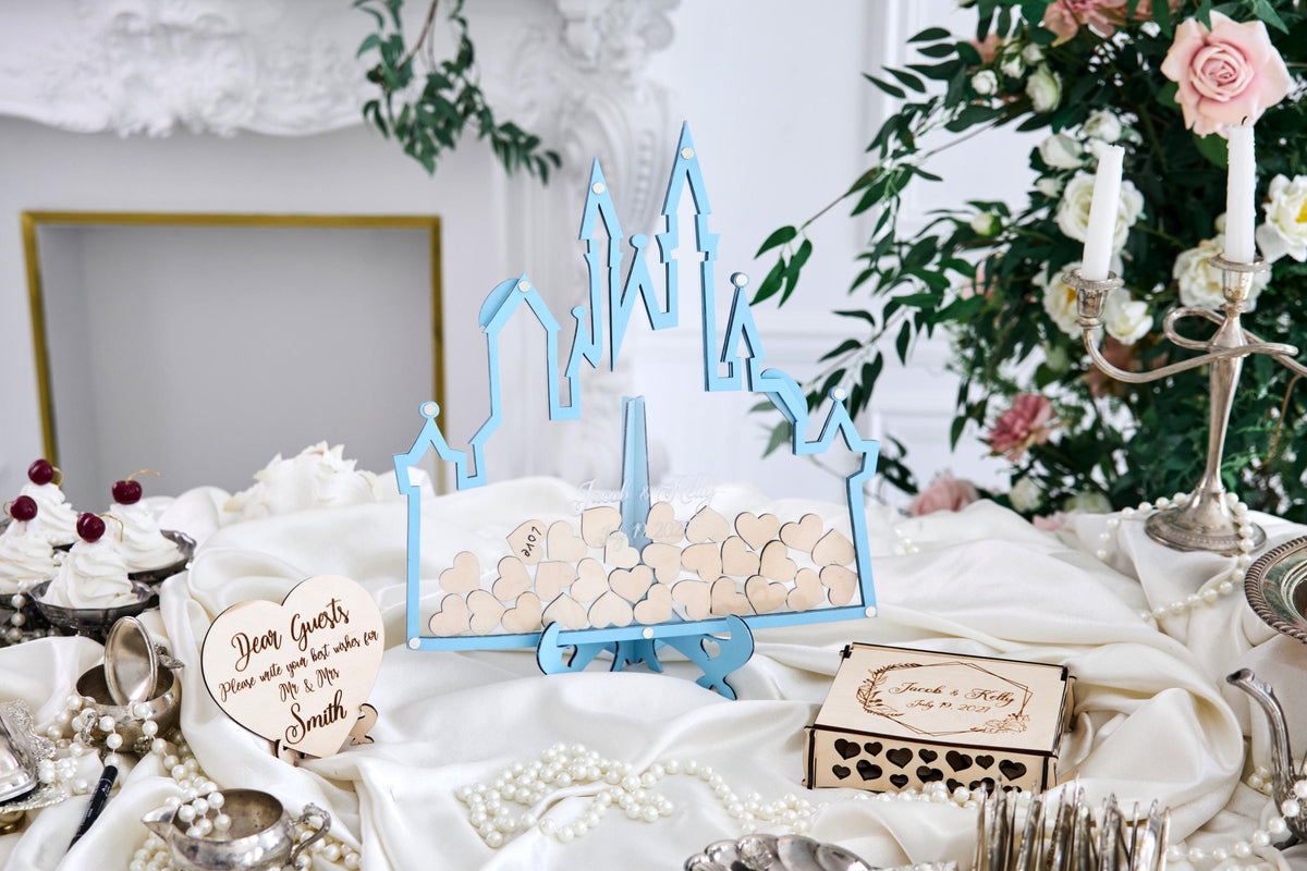 Castle Wedding Guest Book Alternative, Fairytale Guest Book, Personalized Wedding GuestBook, Princess Wedding Decor, Wedding Sign In Book