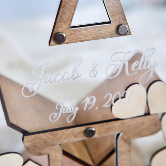 Personalized Letter Wedding Guest Book, Initial Guest Book Alternative, Wooden Wedding Guestbook, Custom Initial Sign In Book
