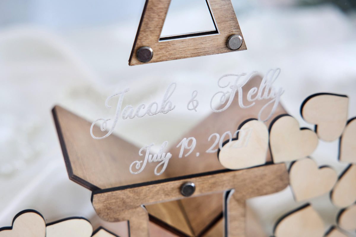 Personalized Letter Wedding Guest Book, Initial Guest Book Alternative, Wooden Wedding Guestbook, Custom Initial Sign In Book