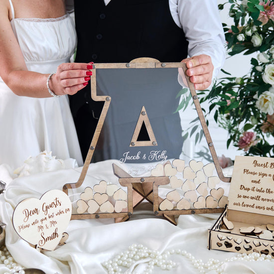 Personalized Letter Wedding Guest Book, Initial Guest Book Alternative, Wooden Wedding Guestbook, Custom Initial Sign In Book