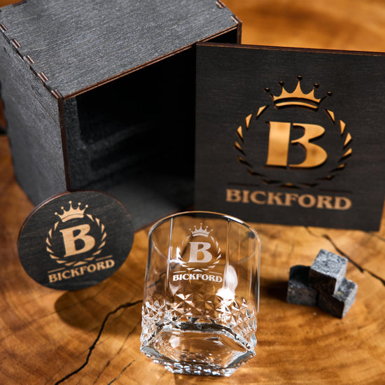 Personalized Whiskey Glass Gift Set, Engraved Whiskey Glasses, Whiskey Gift for Dad, Husband, Birthday, Anniversary, Christmas Gift