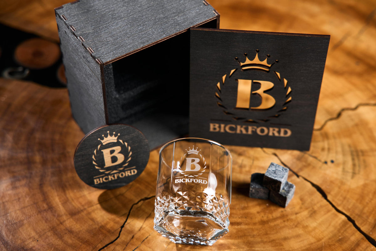 Personalized Whiskey Glass Gift Set, Engraved Whiskey Glasses, Whiskey Gift for Dad, Husband, Birthday, Anniversary, Christmas Gift