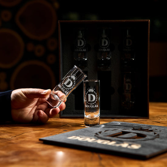 Personalized Shot Glass Set, Engraved Shot Glasses, Custom Shot Glass Gift, Whiskey Gift for Him, Groomsmen Gift, Gift for Dad