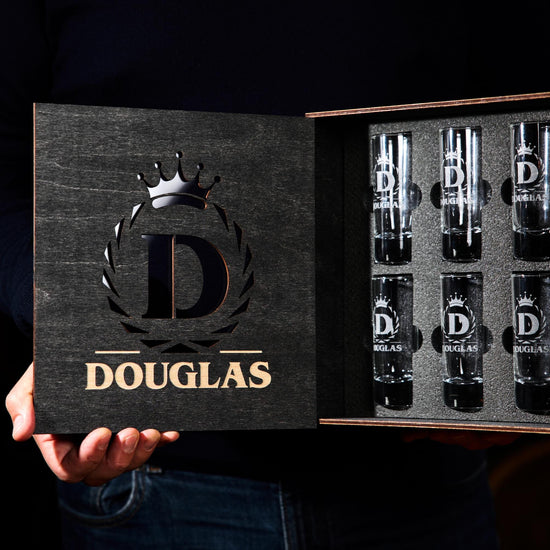 Personalized Shot Glass Set, Engraved Shot Glasses, Custom Shot Glass Gift, Whiskey Gift for Him, Groomsmen Gift, Gift for Dad