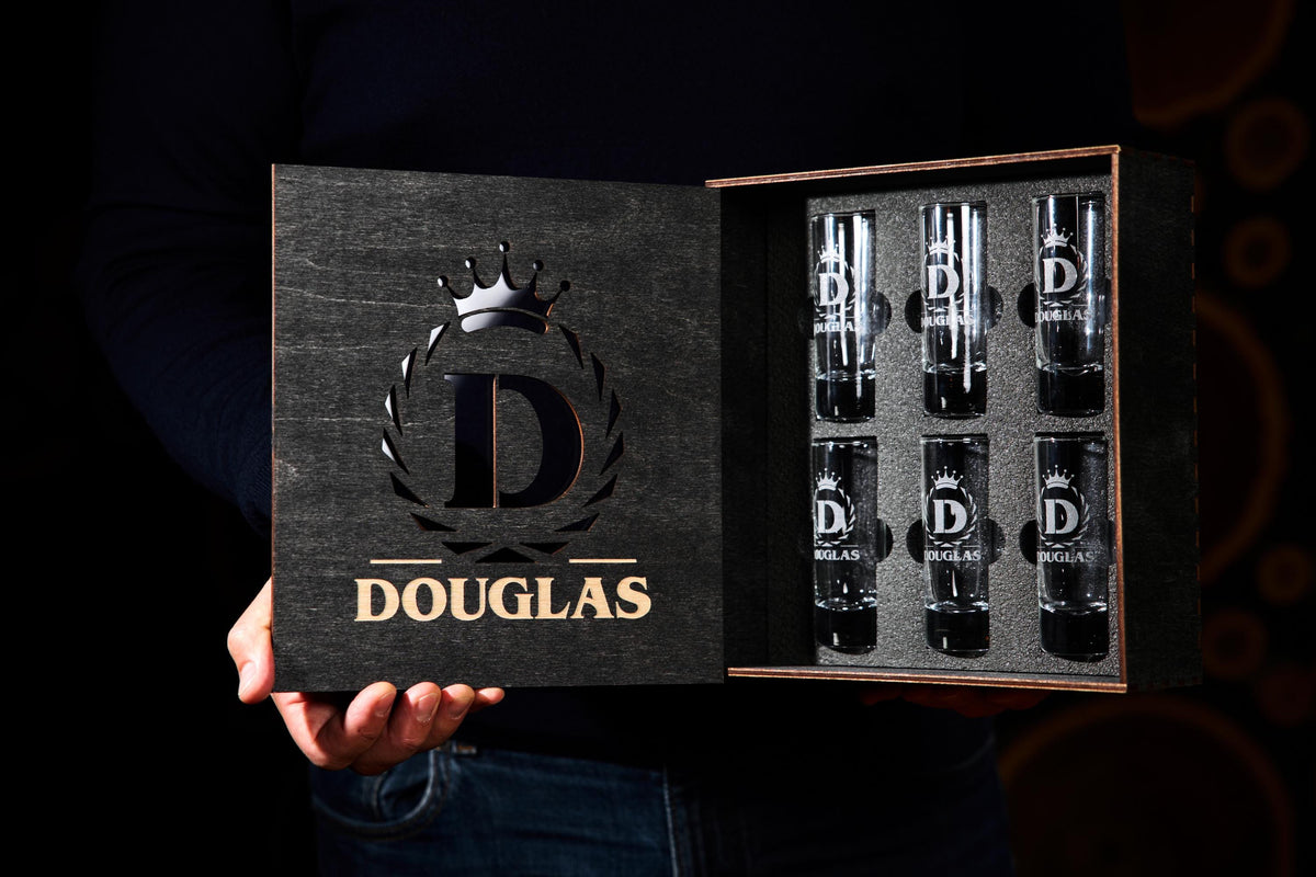 Personalized Shot Glass Set, Engraved Shot Glasses, Custom Shot Glass Gift, Whiskey Gift for Him, Groomsmen Gift, Gift for Dad