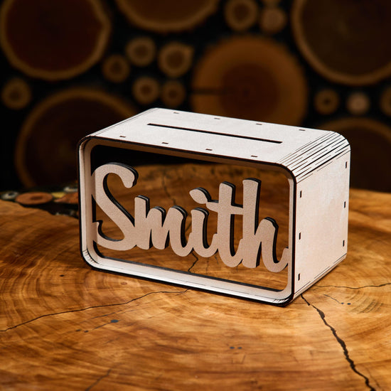 Personalized Wedding Card Box, Wooden Wedding Money Box, Custom Cash Gift Box, Wedding Envelope Box, Acrylic Card Holder