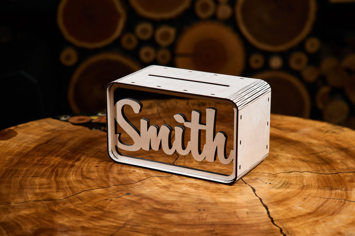 Personalized Wedding Card Box, Wooden Wedding Money Box, Custom Cash Gift Box, Wedding Envelope Box, Acrylic Card Holder