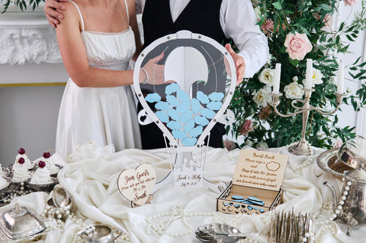 Hot Air Balloon Wedding Guest Book, Personalized Travel Guestbook, Adventure Wedding Keepsake, Balloon Guest Book Alternative