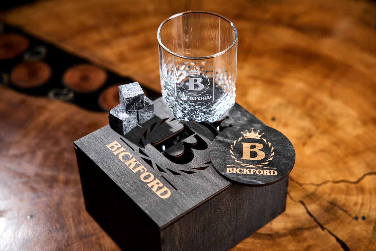 Personalized Whiskey Glass Gift Set, Engraved Whiskey Glasses, Whiskey Gift for Dad, Husband, Birthday, Anniversary, Christmas Gift