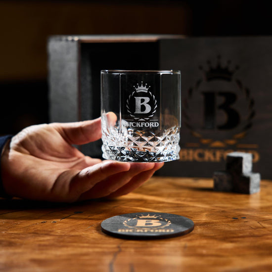 Personalized Whiskey Glass Gift Set, Engraved Whiskey Glasses, Whiskey Gift for Dad, Husband, Birthday, Anniversary, Christmas Gift