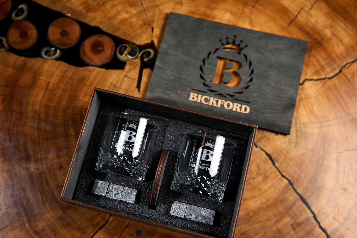 Personalized Whiskey Glass Gift Set, Engraved Whiskey Glasses, Whiskey Gift for Dad, Husband, Birthday, Anniversary, Christmas Gift