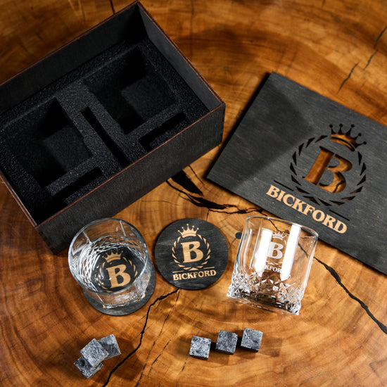 Personalized Whiskey Glass Gift Set, Engraved Whiskey Glasses, Whiskey Gift for Dad, Husband, Birthday, Anniversary, Christmas Gift
