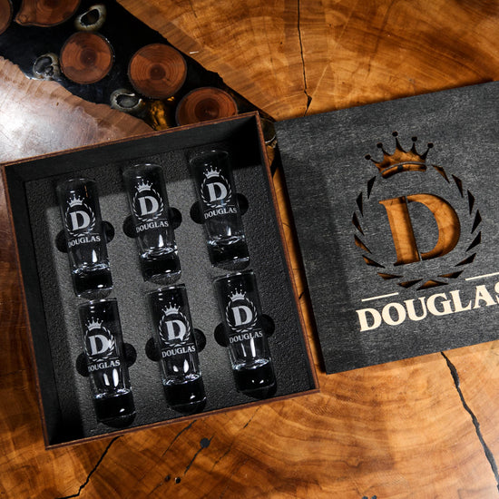 Personalized Shot Glass Set, Engraved Shot Glasses, Custom Shot Glass Gift, Whiskey Gift for Him, Groomsmen Gift, Gift for Dad